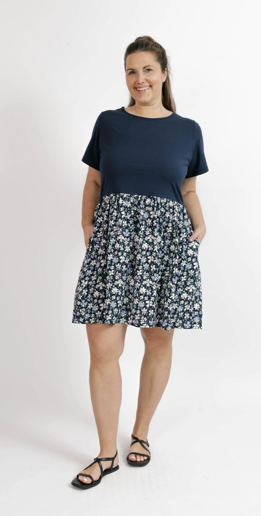 Andi Mini Dress ~ Navy Floral