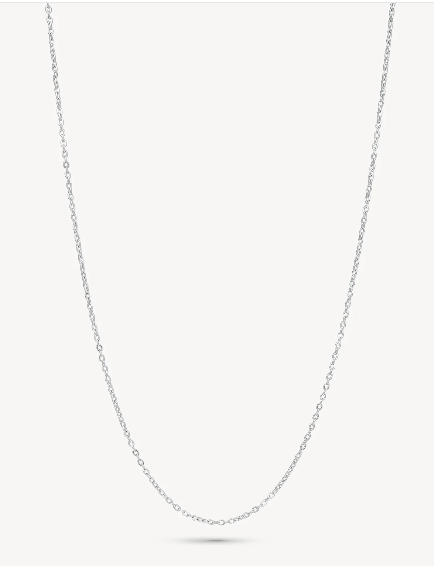 Silver Diamond Cut Chain 18"