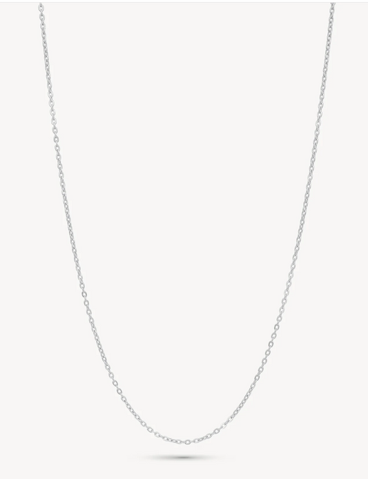 Silver Diamond Cut Chain 18"