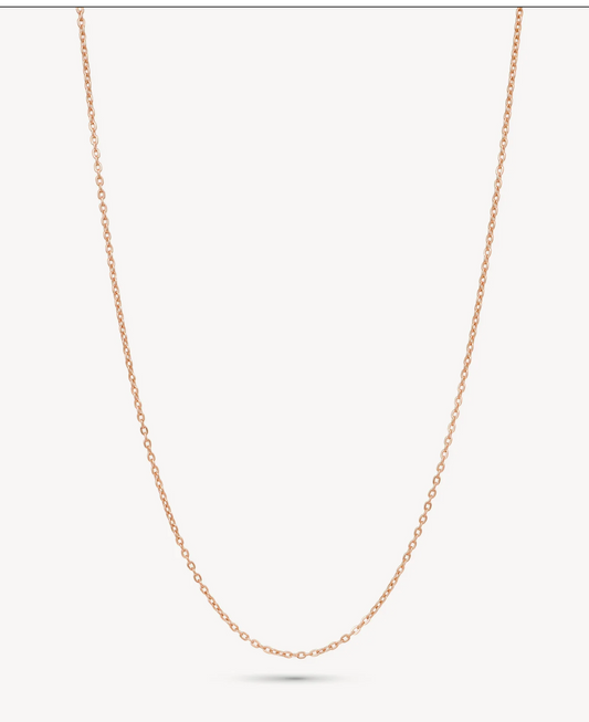 Rose Gold Diamond Cut Chain 18"
