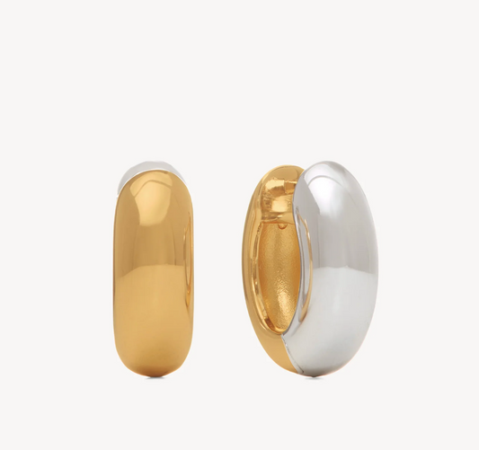 Small Bold Reversible Hoop Earrings