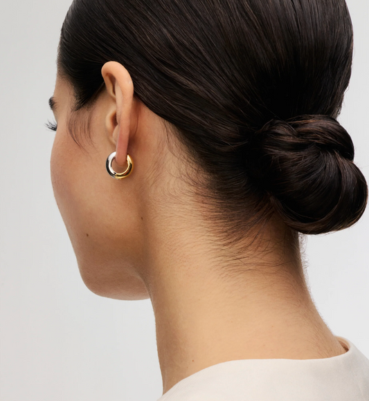 Small Bold Reversible Hoop Earrings