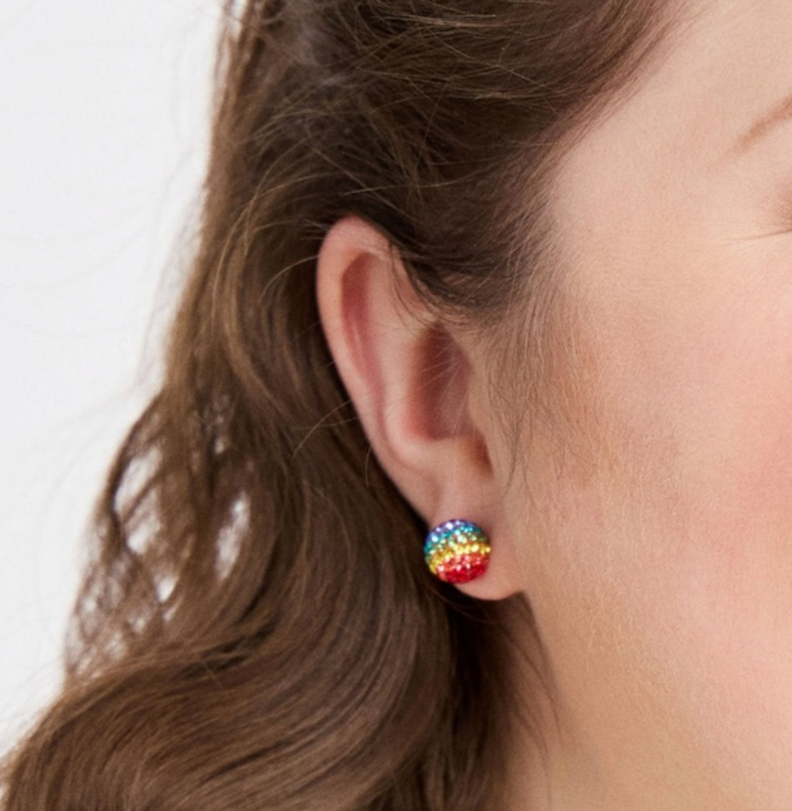 Bold Prism Sparkle Ball Stud Earrings