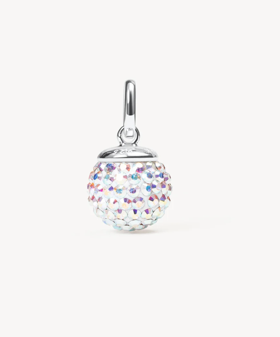 Medium Sparkle Ball Charm ~ Aurora Borealis