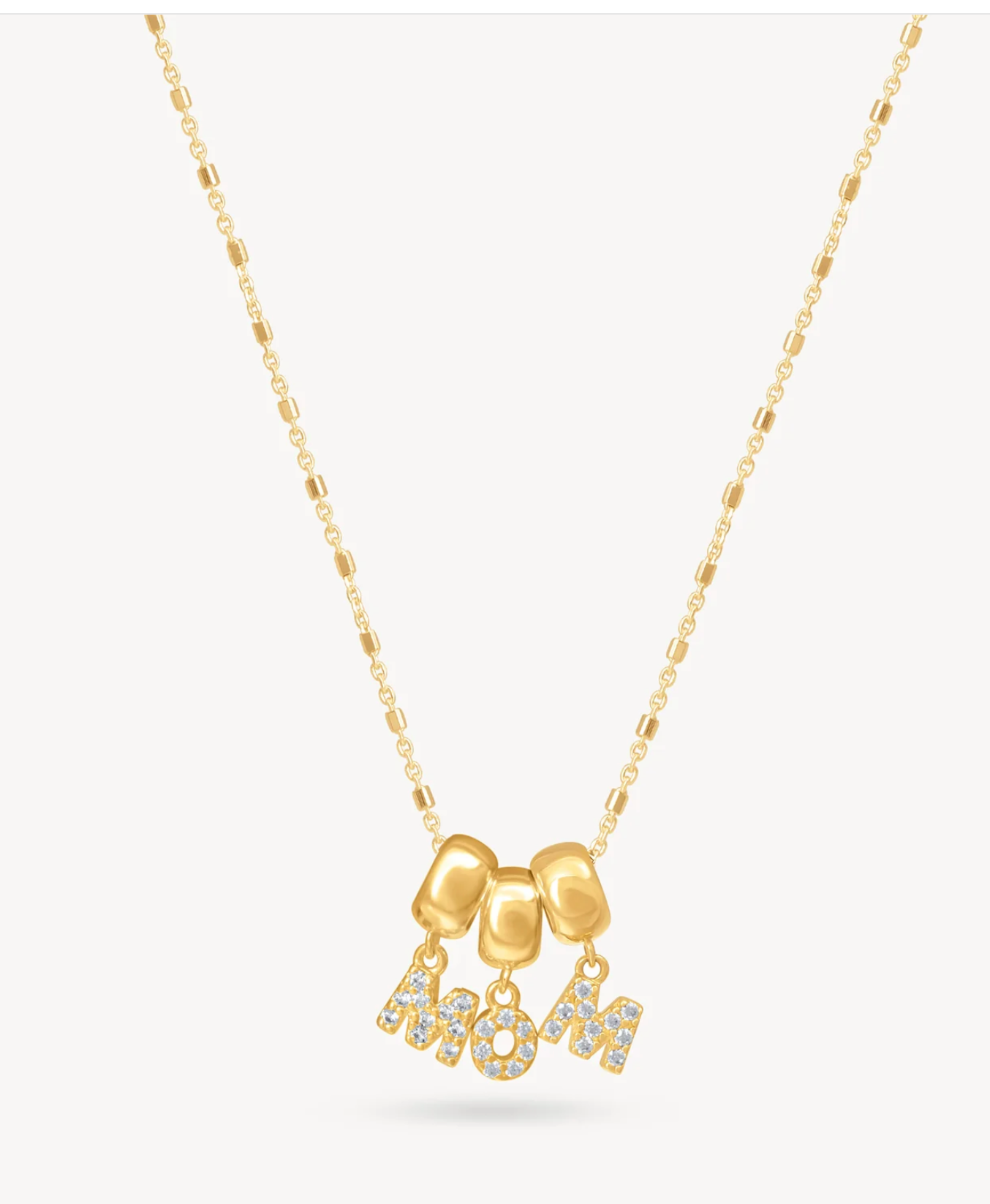 Gold Pavé Mom Necklace