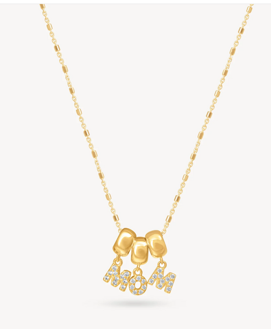 Gold Pavé Mom Necklace