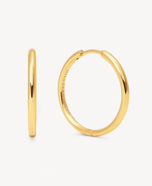 Gold Hoop Earrings - Medium