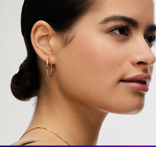 Gold Hoop Earrings - Medium