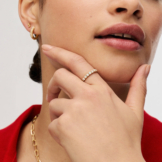 Opal Stacking Ring - Gold
