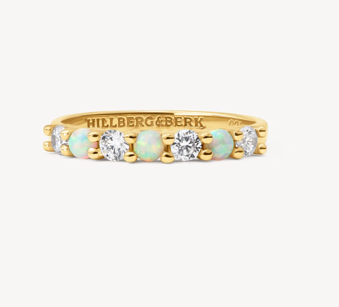 Opal Stacking Ring - Gold