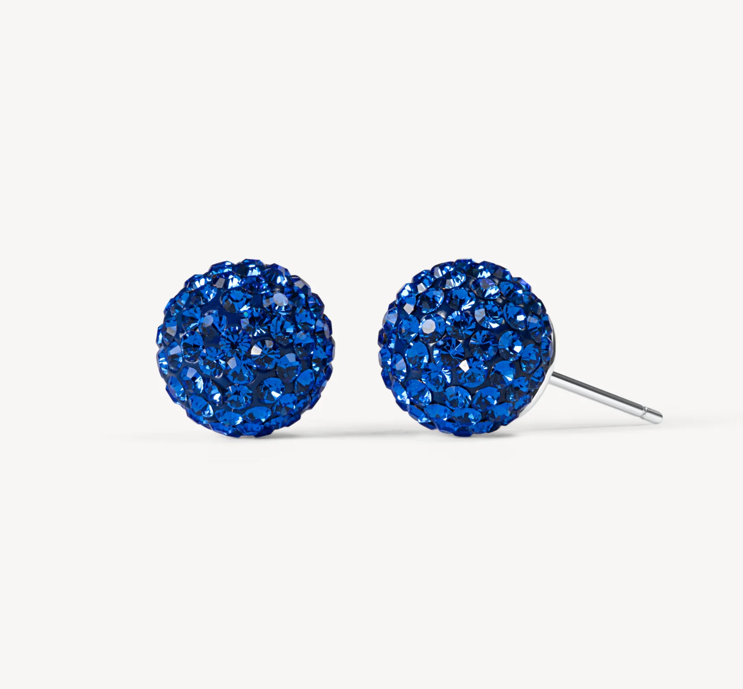 Deep Capri Sparkle Ball Stud Earrings