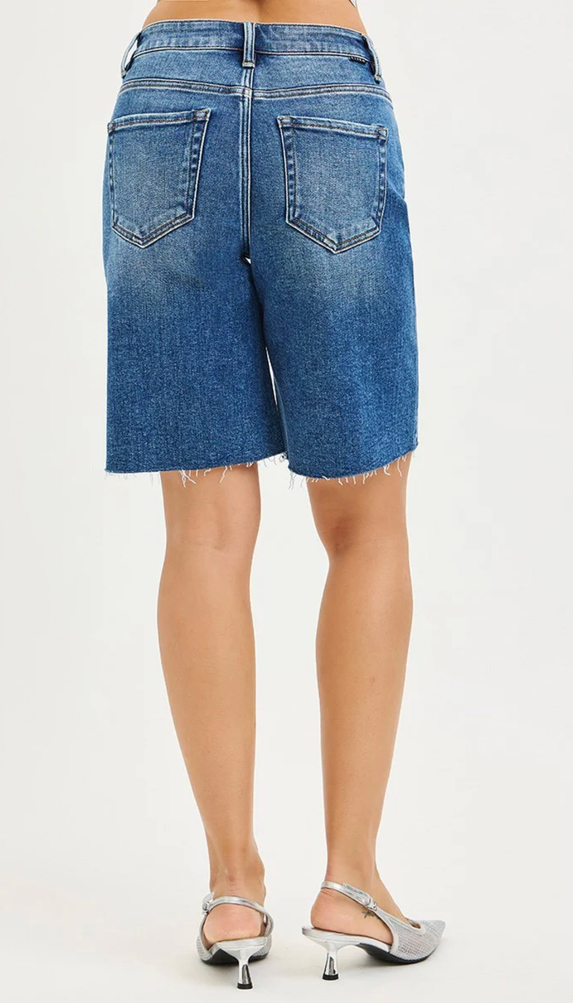 Candy High Rise Bermuda Shorts ~ Dark Blue { Curve }
