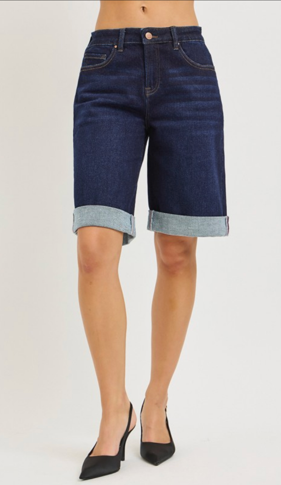 Ronnie Slouchy Jorts with Cuffed Hem { Reg & Curve }