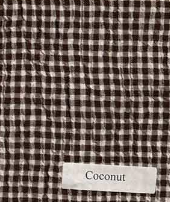 Crinkle Check Crop Top ~ Coconut