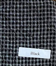 Crinkle Check Cropped Jumpsuit~ Black