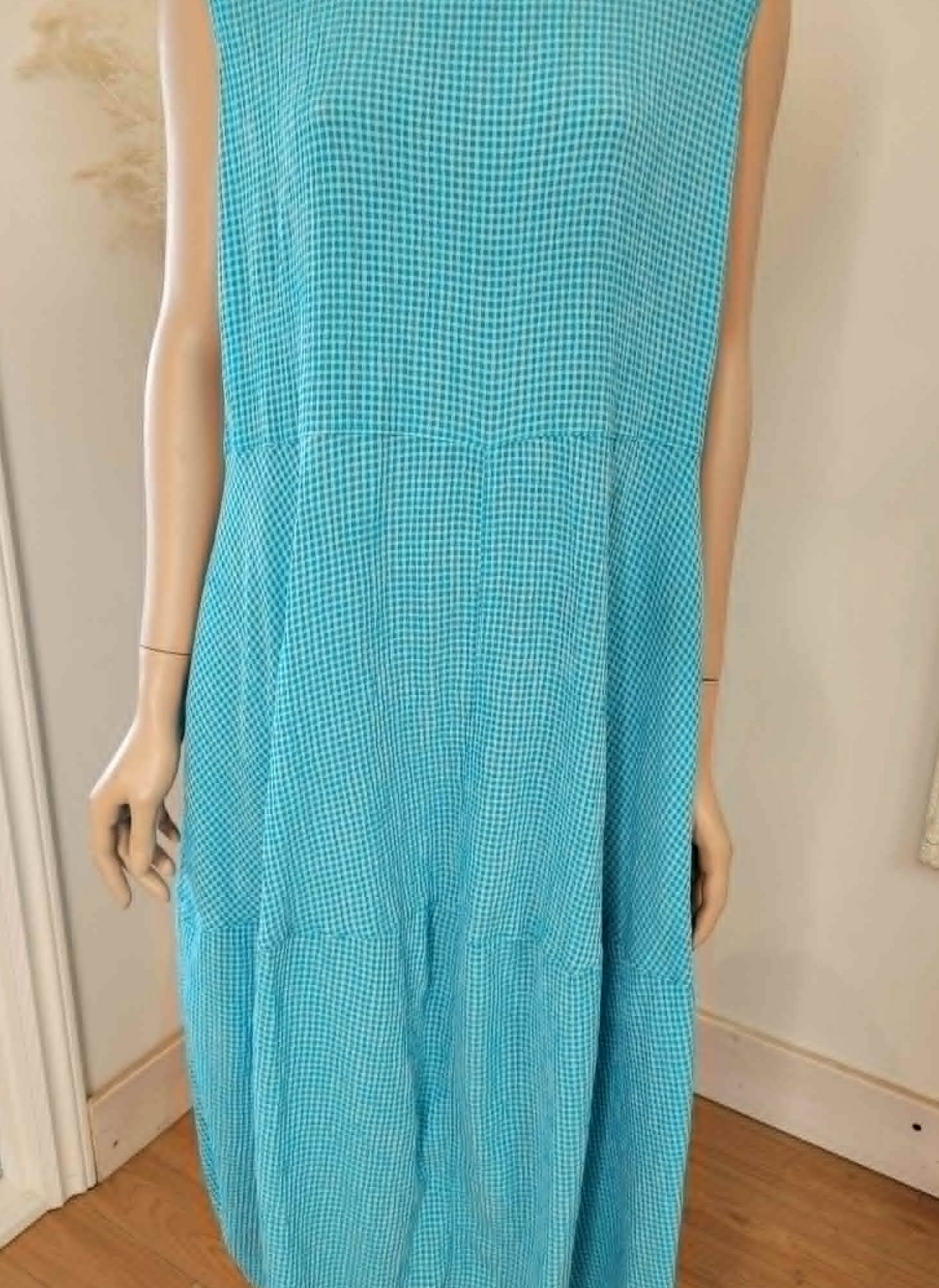 Crinkle Check Seamed Bubble Dress ~ 2 Colours