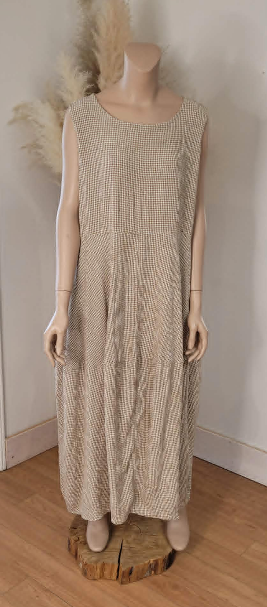 Crinkle Check Seamed Bubble Dress ~ 2 Colours