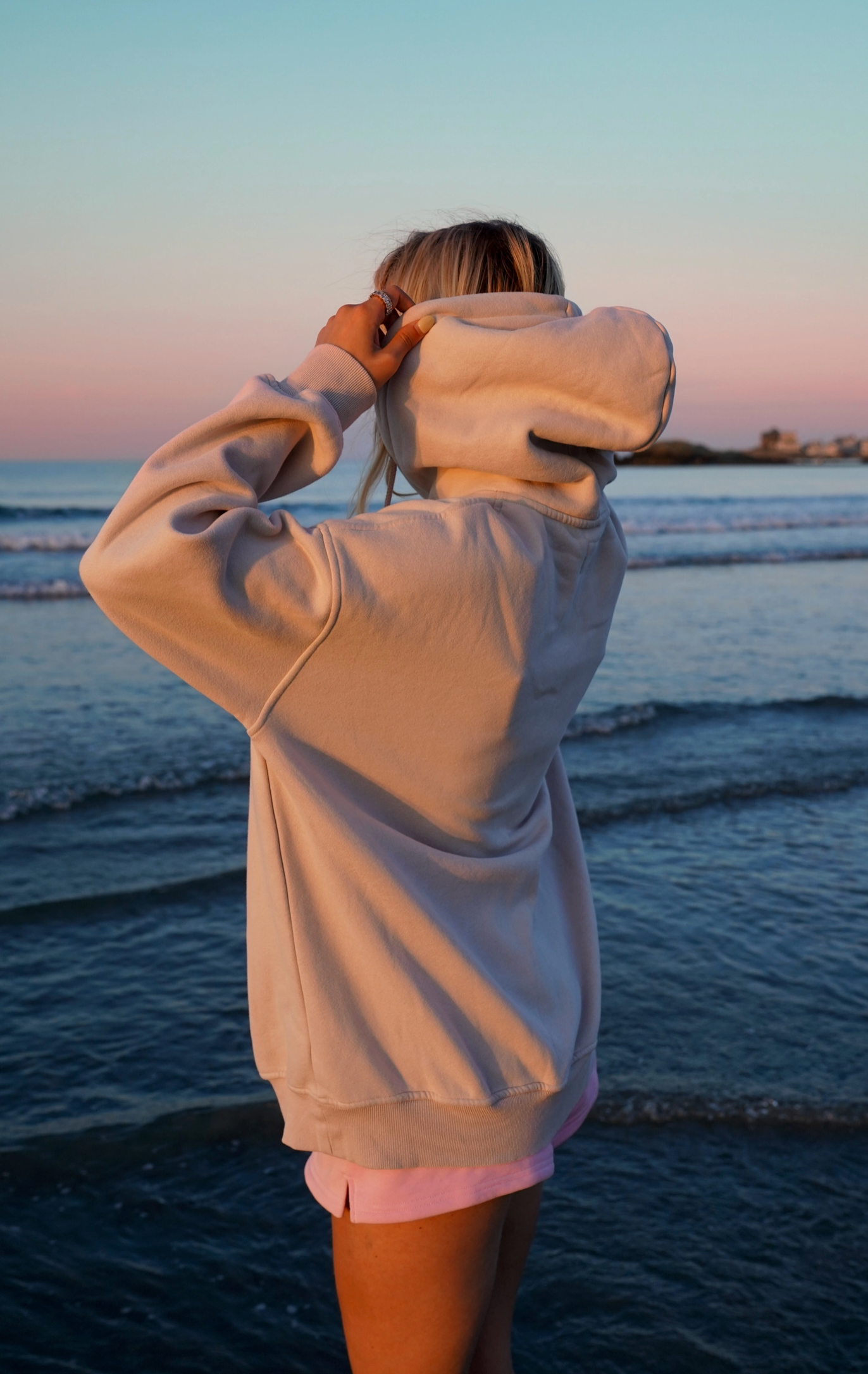 Sandstorm Embroider Oversized Varsity Hoodie