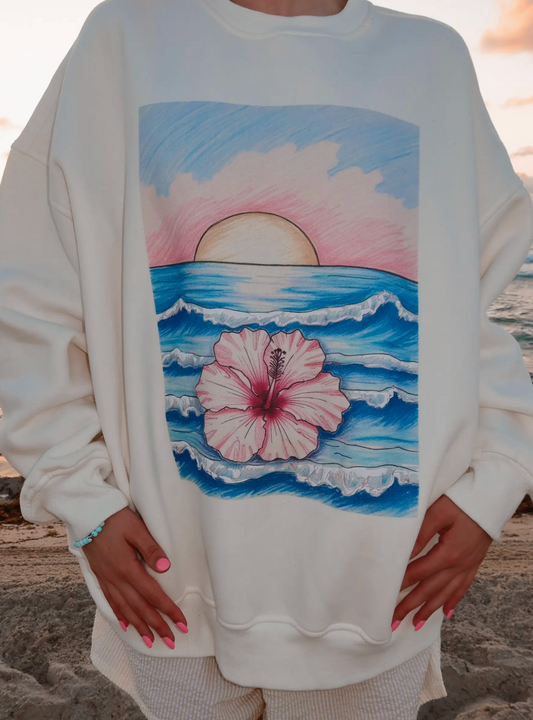 Ivory Ocean Dreams Sweatshirt