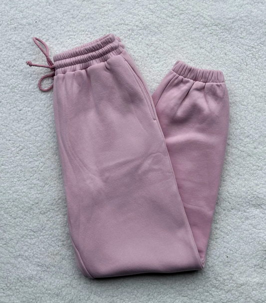 Mauve Mist Basic Jogger Sweatpants