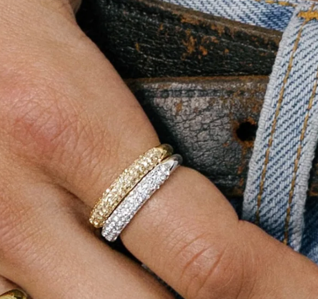 Sparkle Stacker Ring ~ 3 Colours