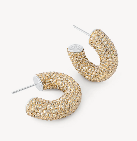 Sparkle Chunky Hoop Earrings ~ 2 Colours