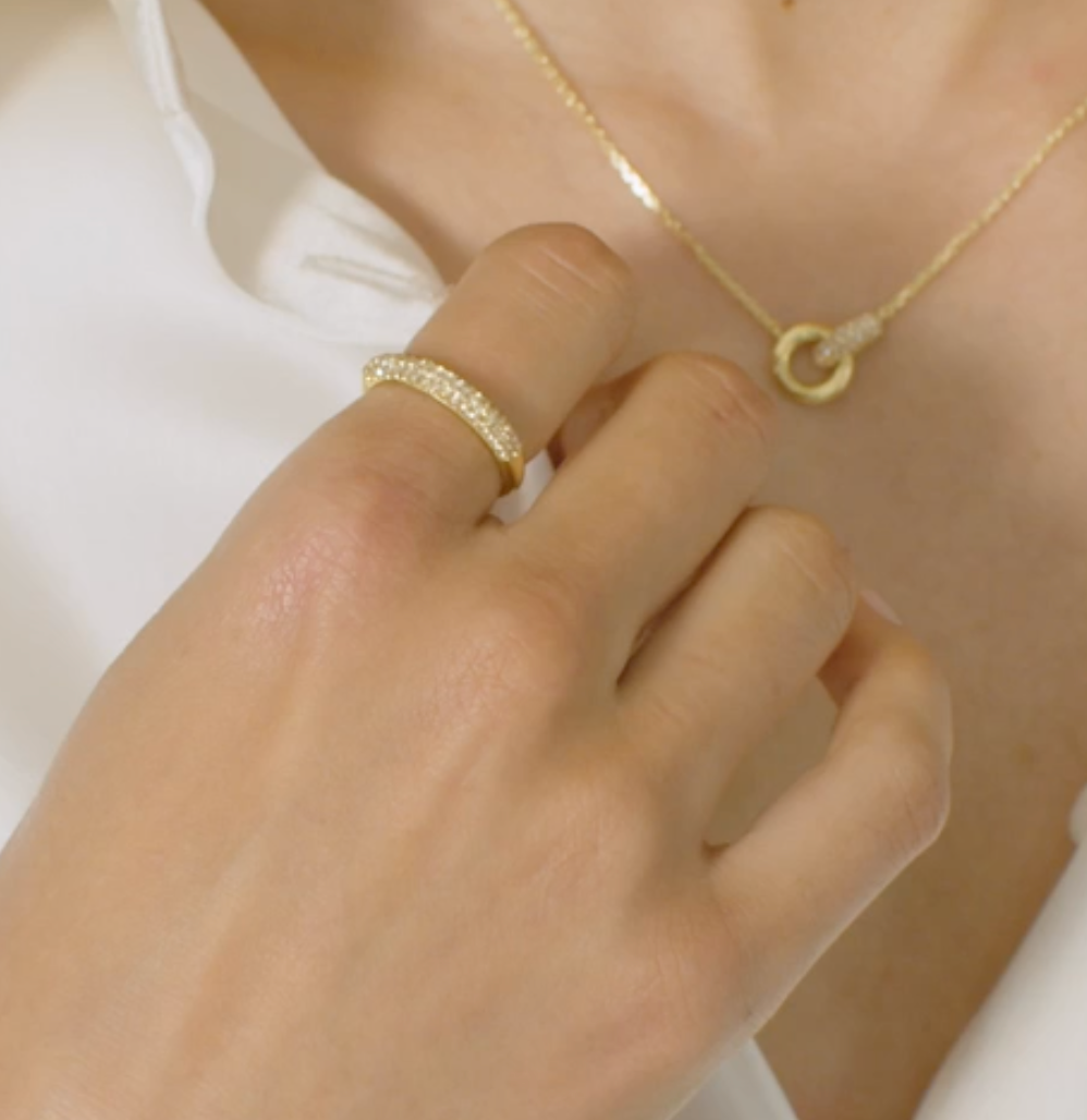 Sparkle Stacker Ring ~ 3 Colours