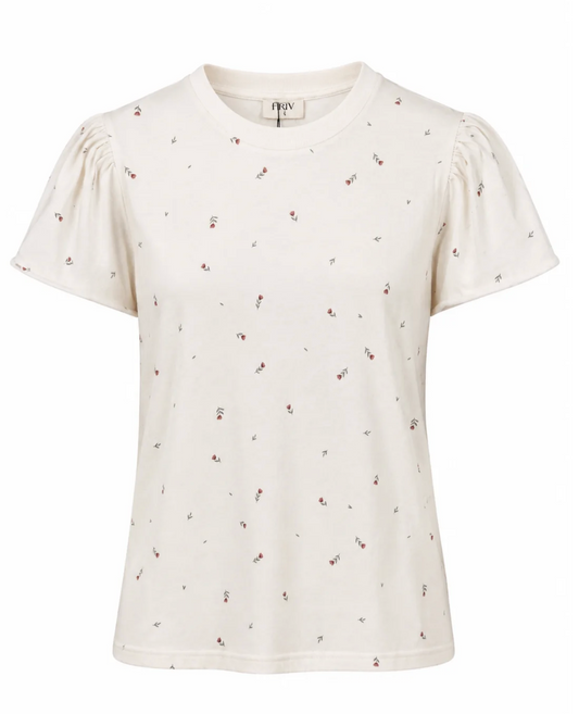 Colette Ruffle Sleeve Everyday Tee ~ Tulips
