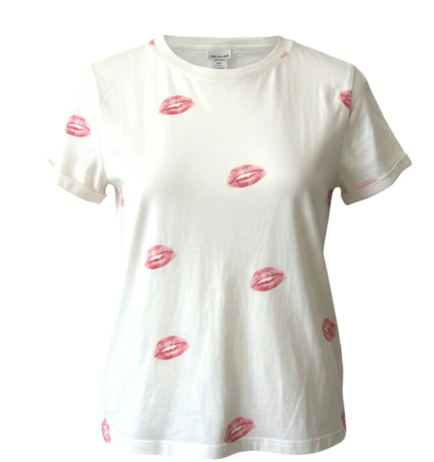 Reign Printed Graphic Tie Tee ~ White Kisses