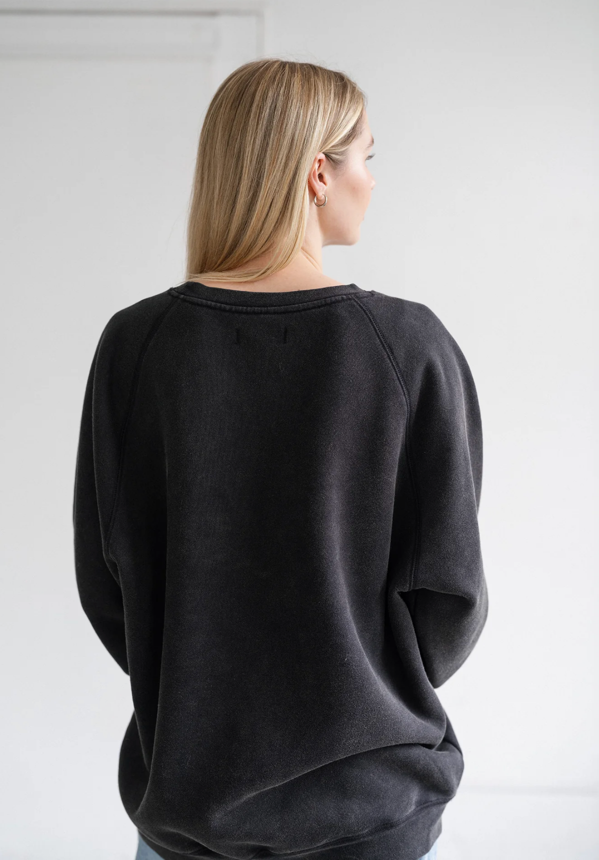 "Bonjour" Not Your Boyfriend's Crew ~ Washed Black