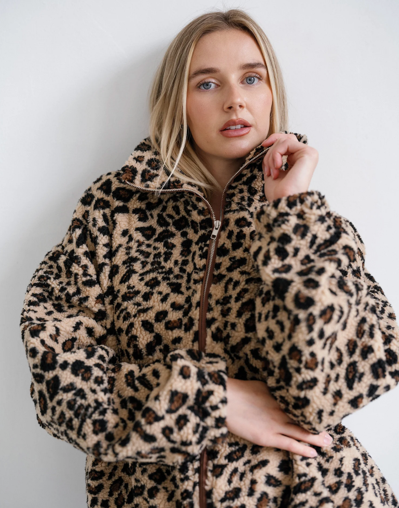 Leopard Sherpa Jacket