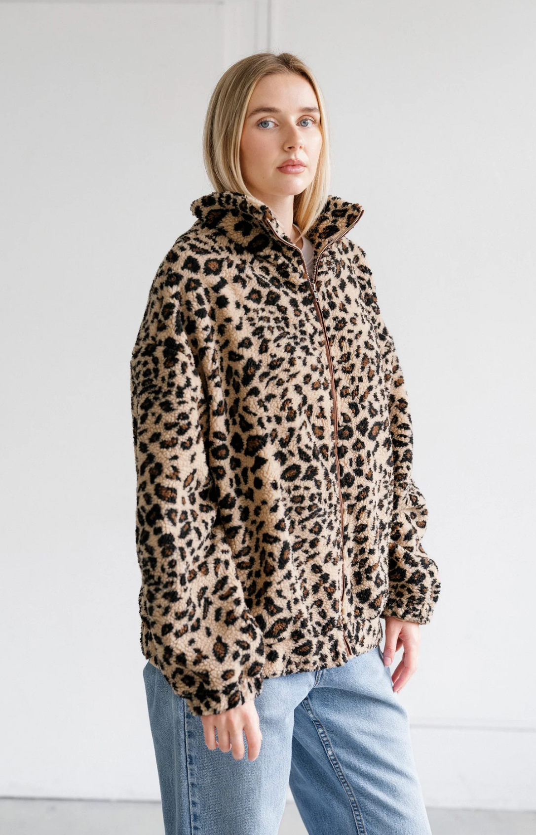 Leopard Sherpa Jacket