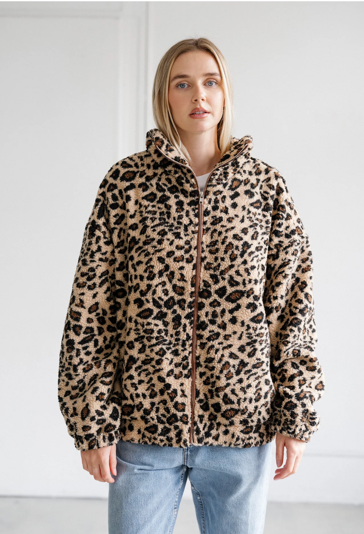 Leopard Sherpa Jacket