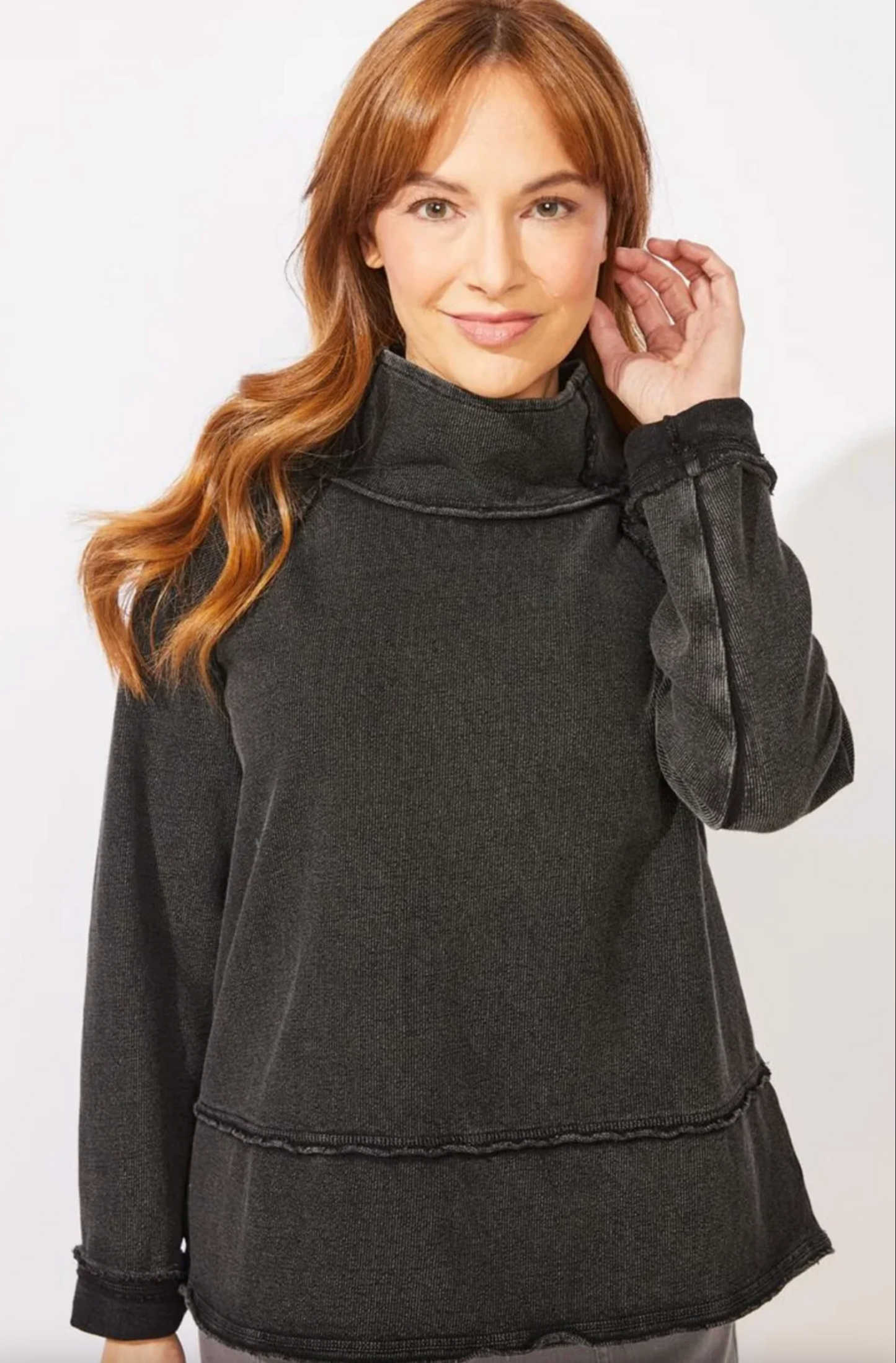Alpine Mock Neck ~ Black