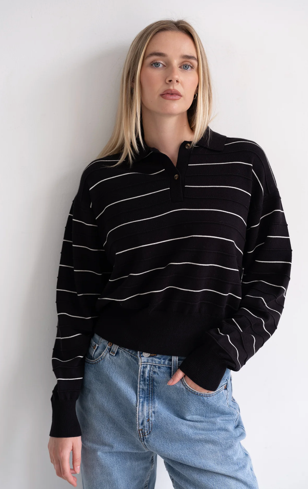 Knit Polo Shirt ~3 Colours