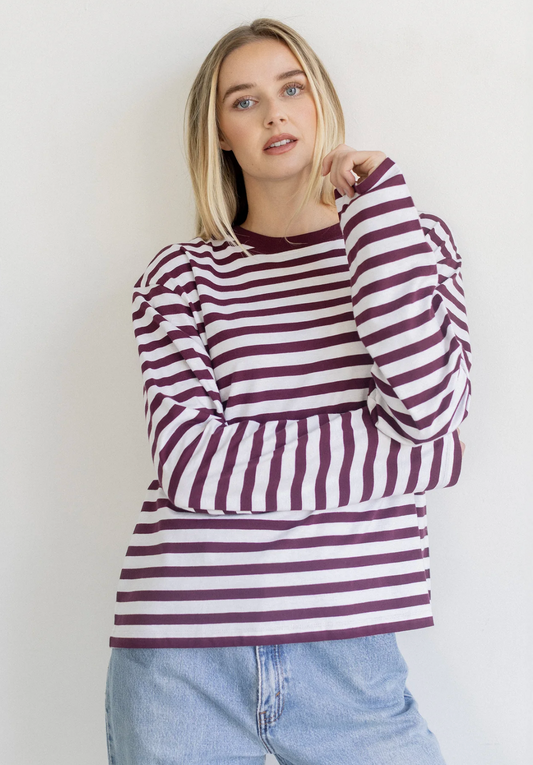 Long Sleeve Boxy Tee ~ 2 Colours