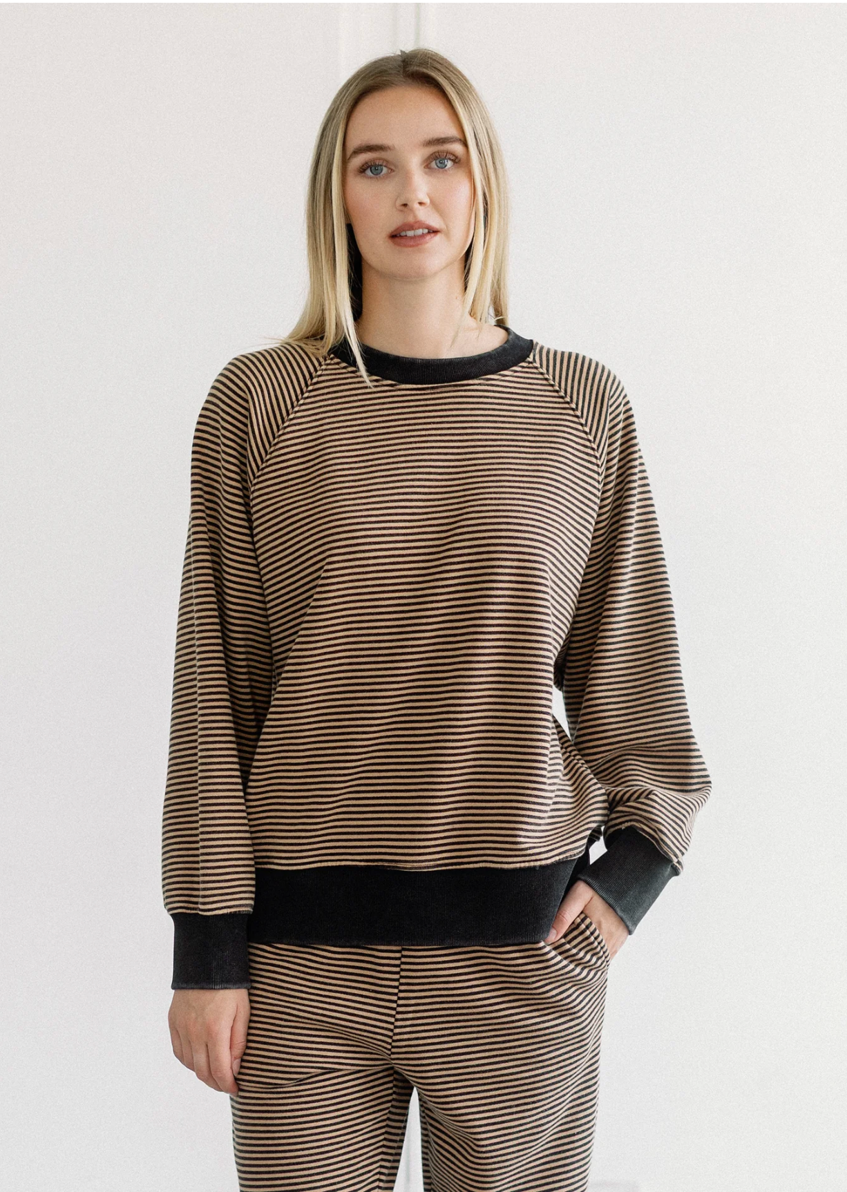 Mini Striped Crewneck Sweatshirt