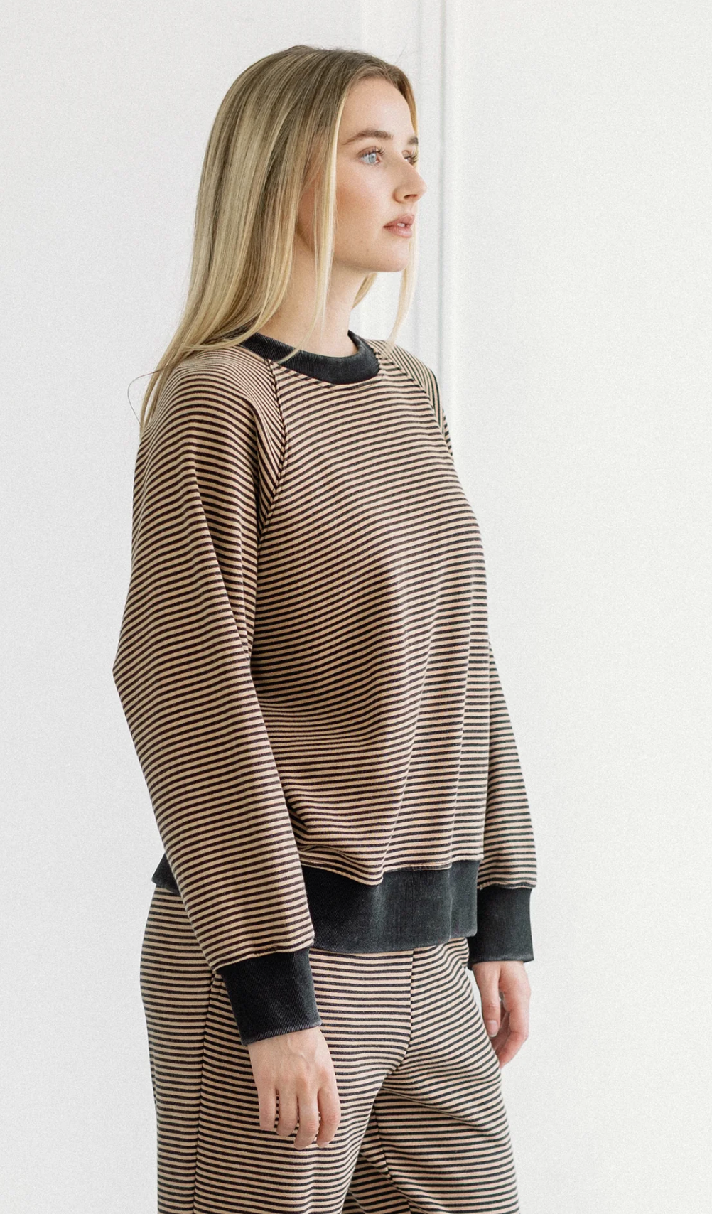 Mini Striped Crewneck Sweatshirt
