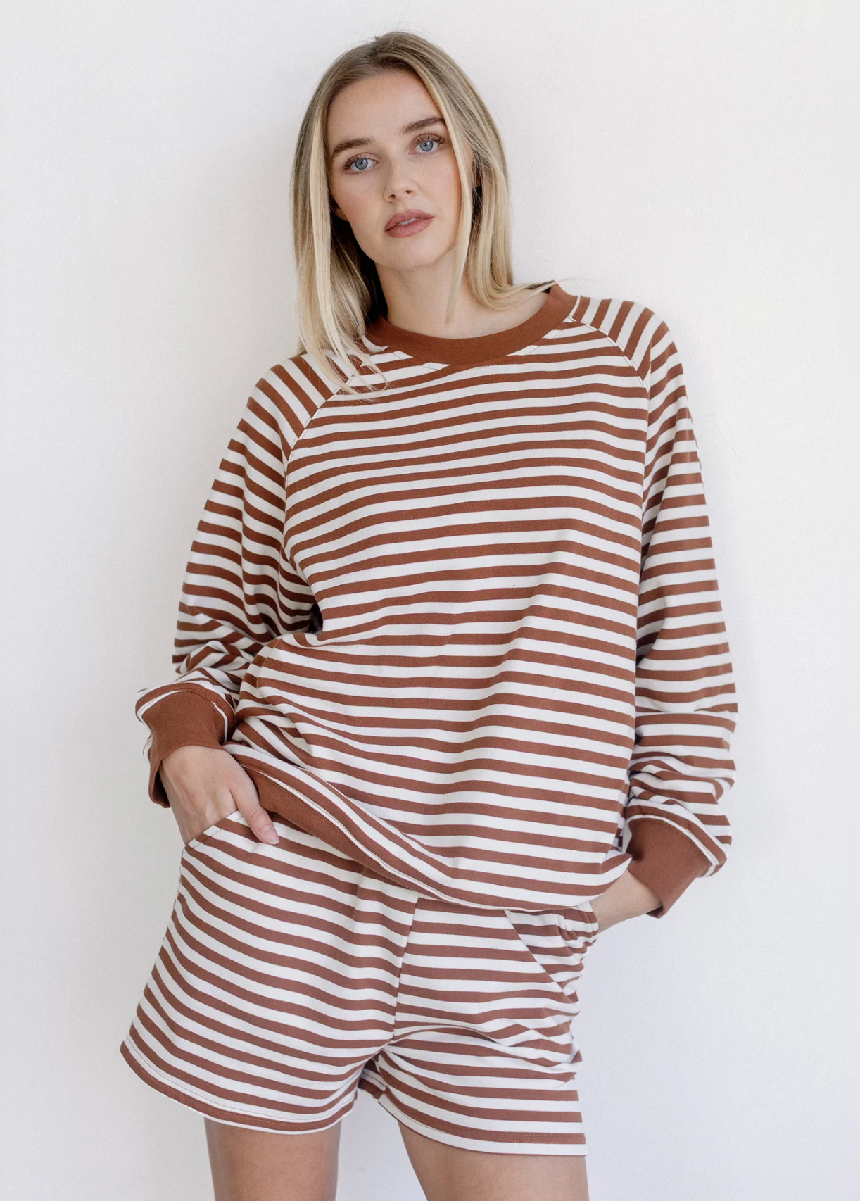 Striped Crewneck Sweatshirt