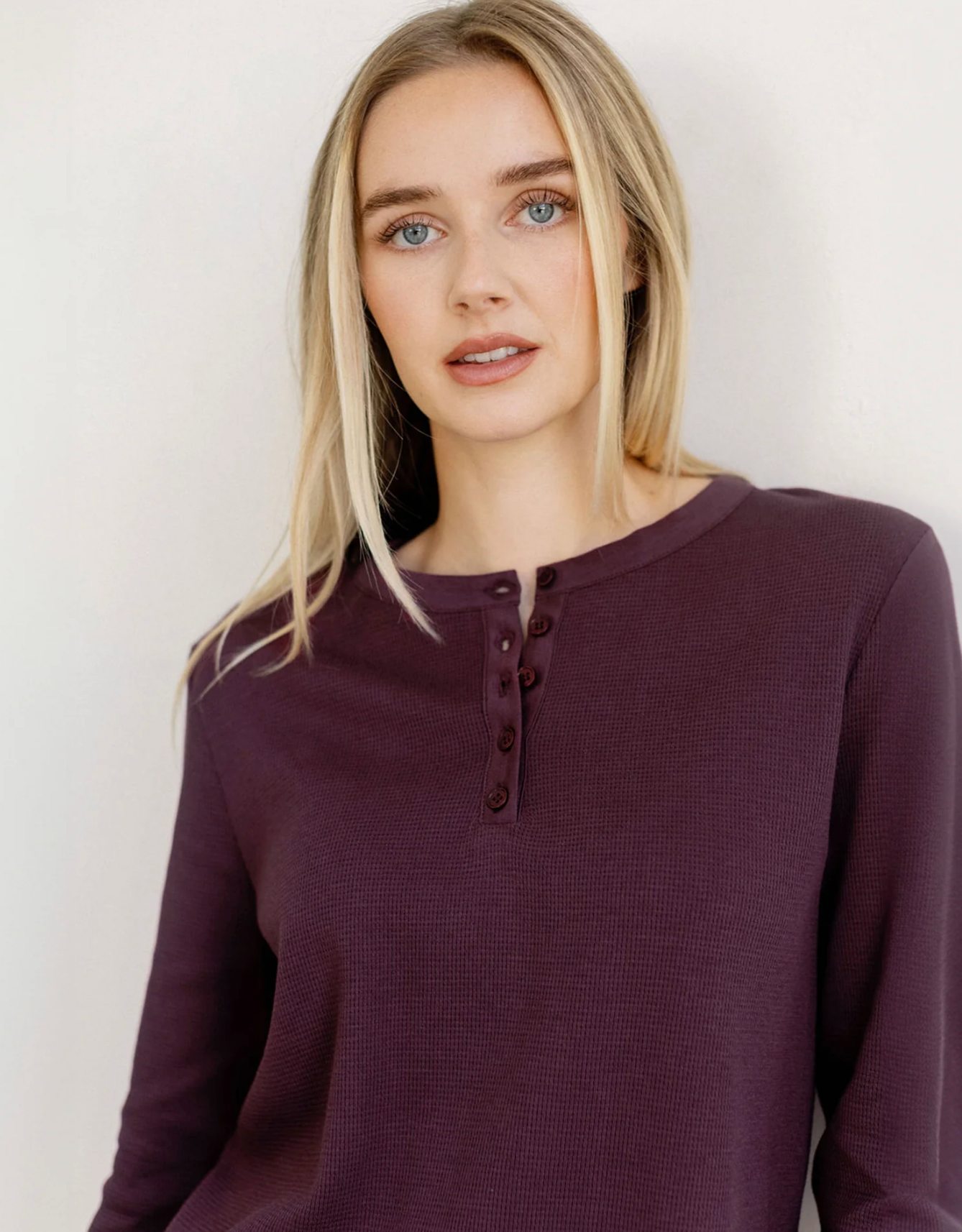 Waffle Henley ~ 2 Colours