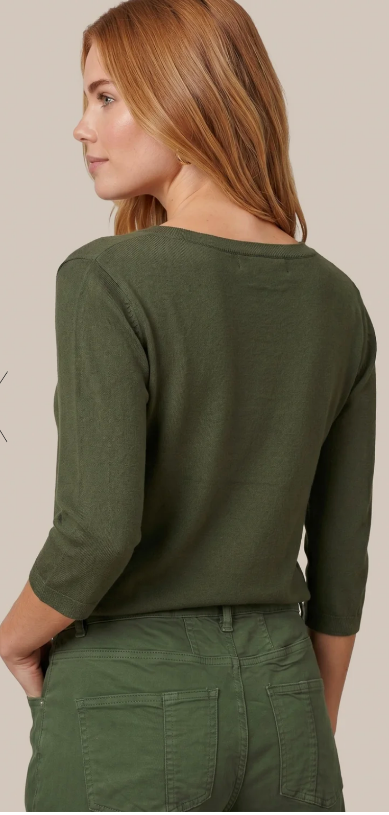 Ann Knit Pullover ~ Dark Olive