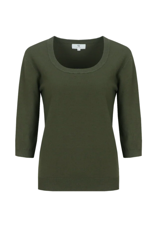 Ann Knit Pullover ~ Dark Olive