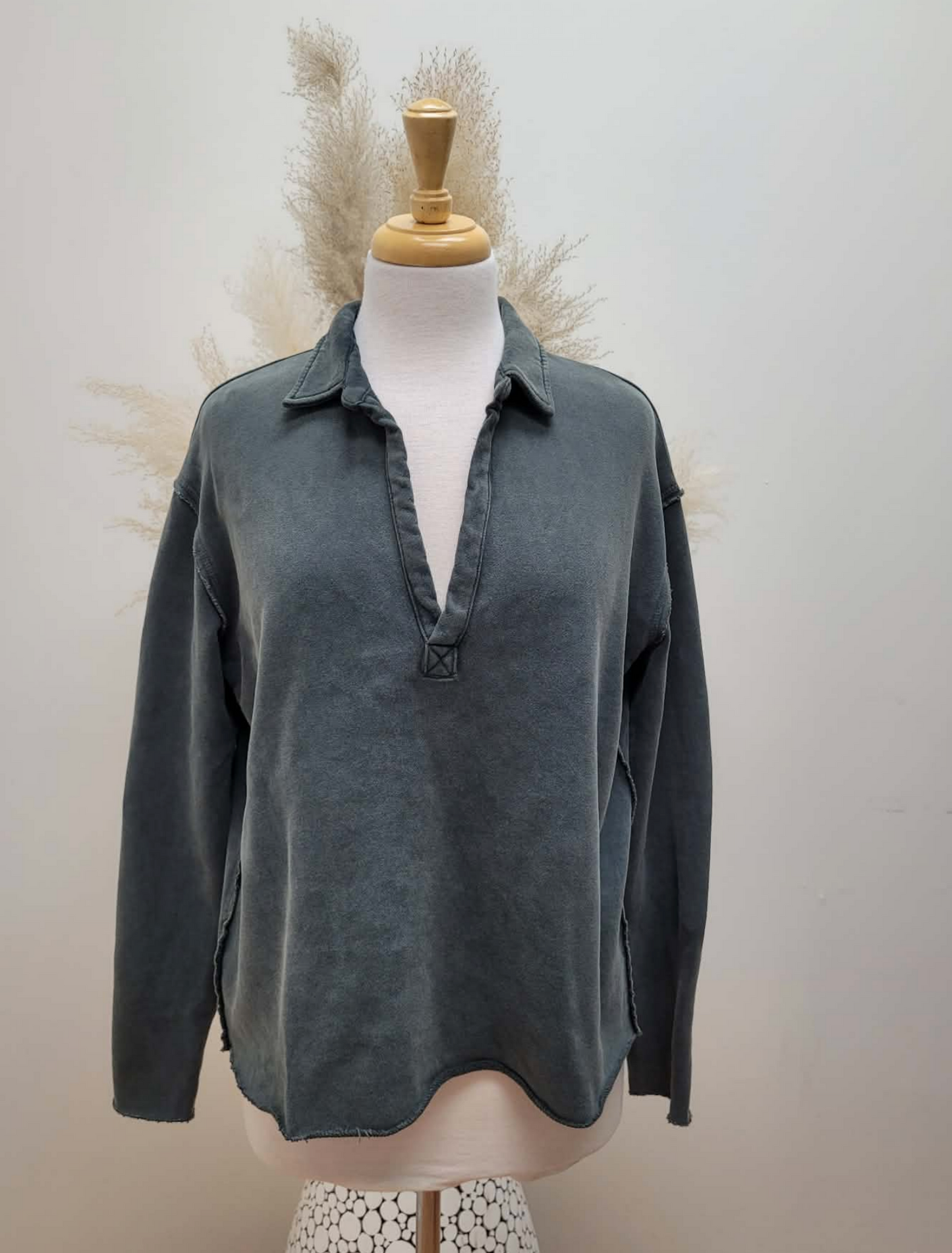 Terry Cotton Cashmere Johnny Collar  ~ 2 Colours