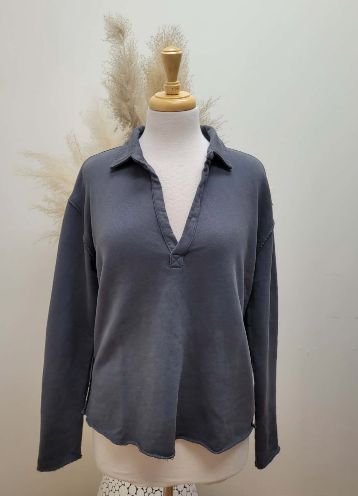 Terry Cotton Cashmere Johnny Collar  ~ 2 Colours