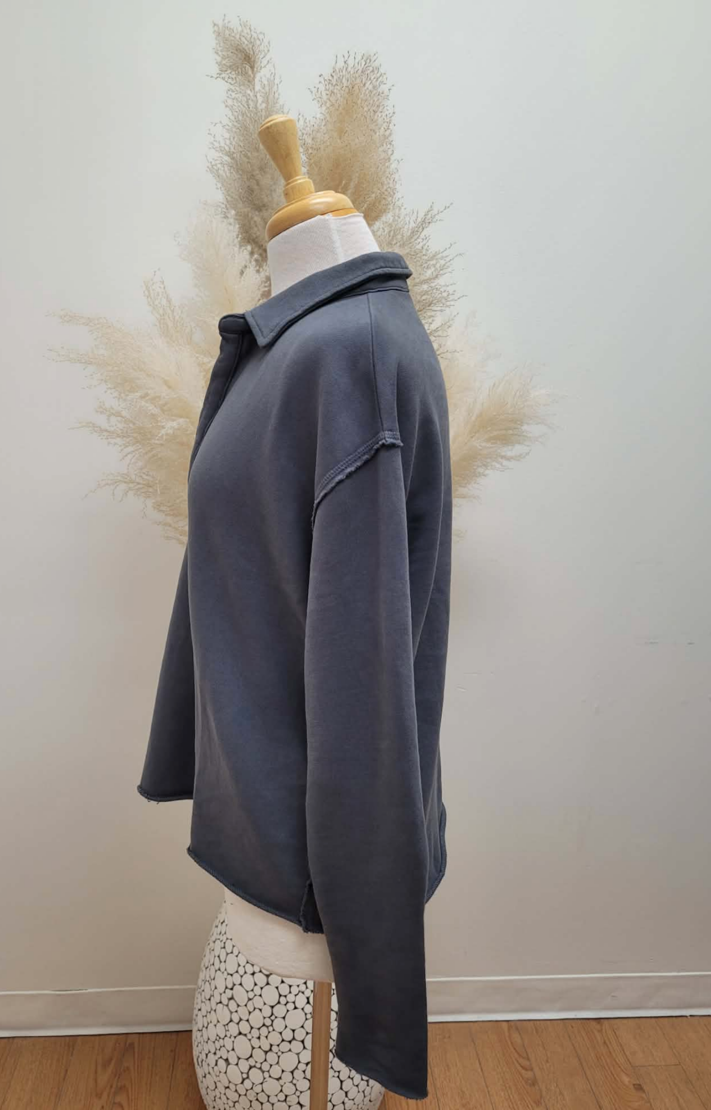 Terry Cotton Cashmere Johnny Collar  ~ 2 Colours
