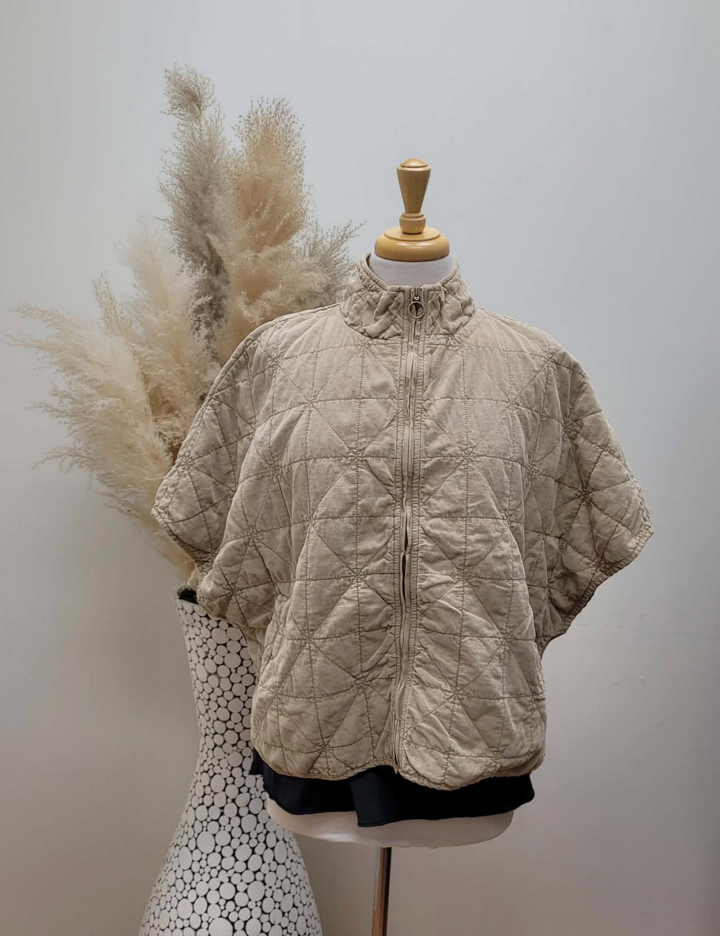 Corduroy Quilted Jacket ~ Oxford Tan