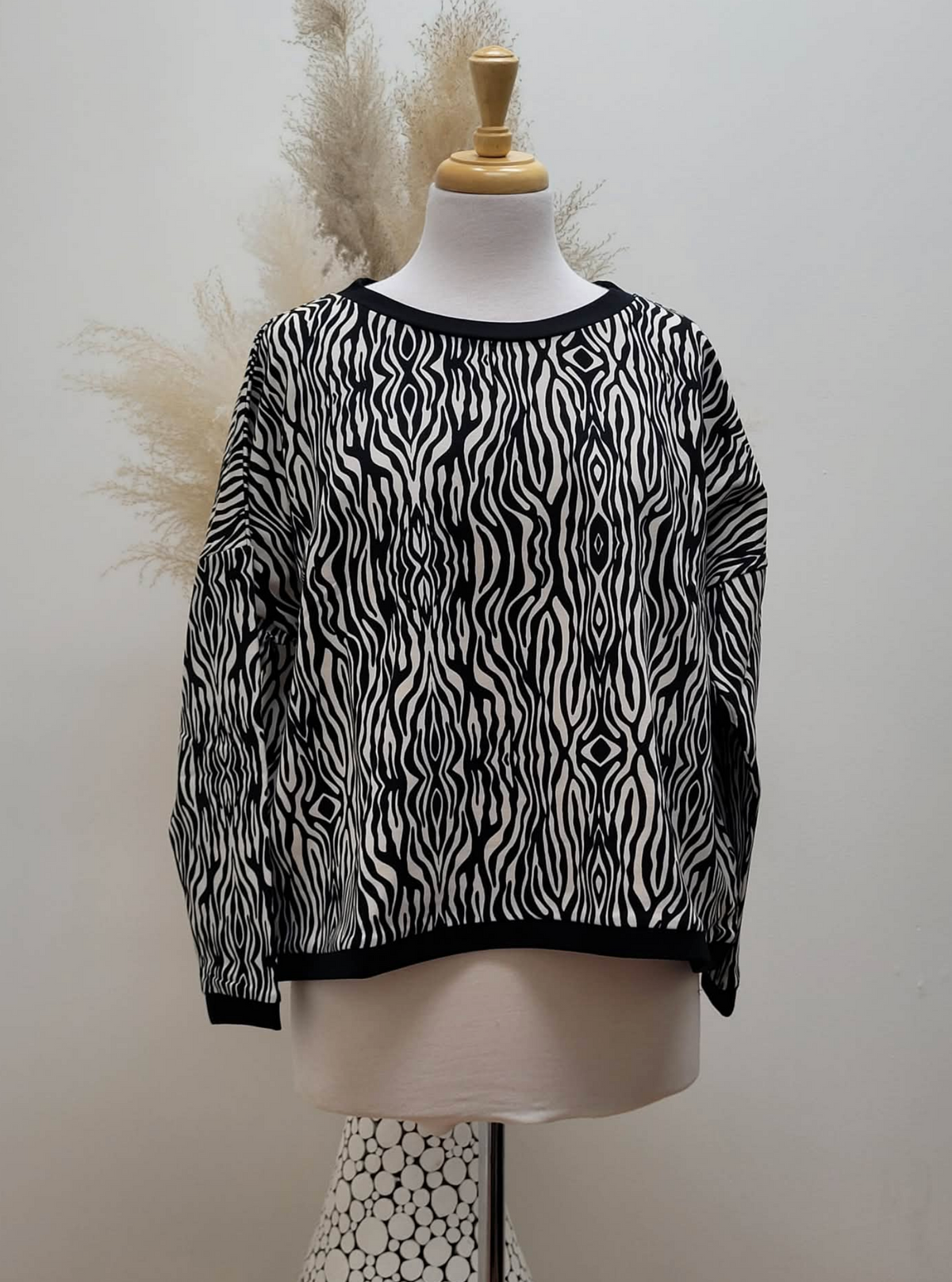 Boxy Animal Print Sweater