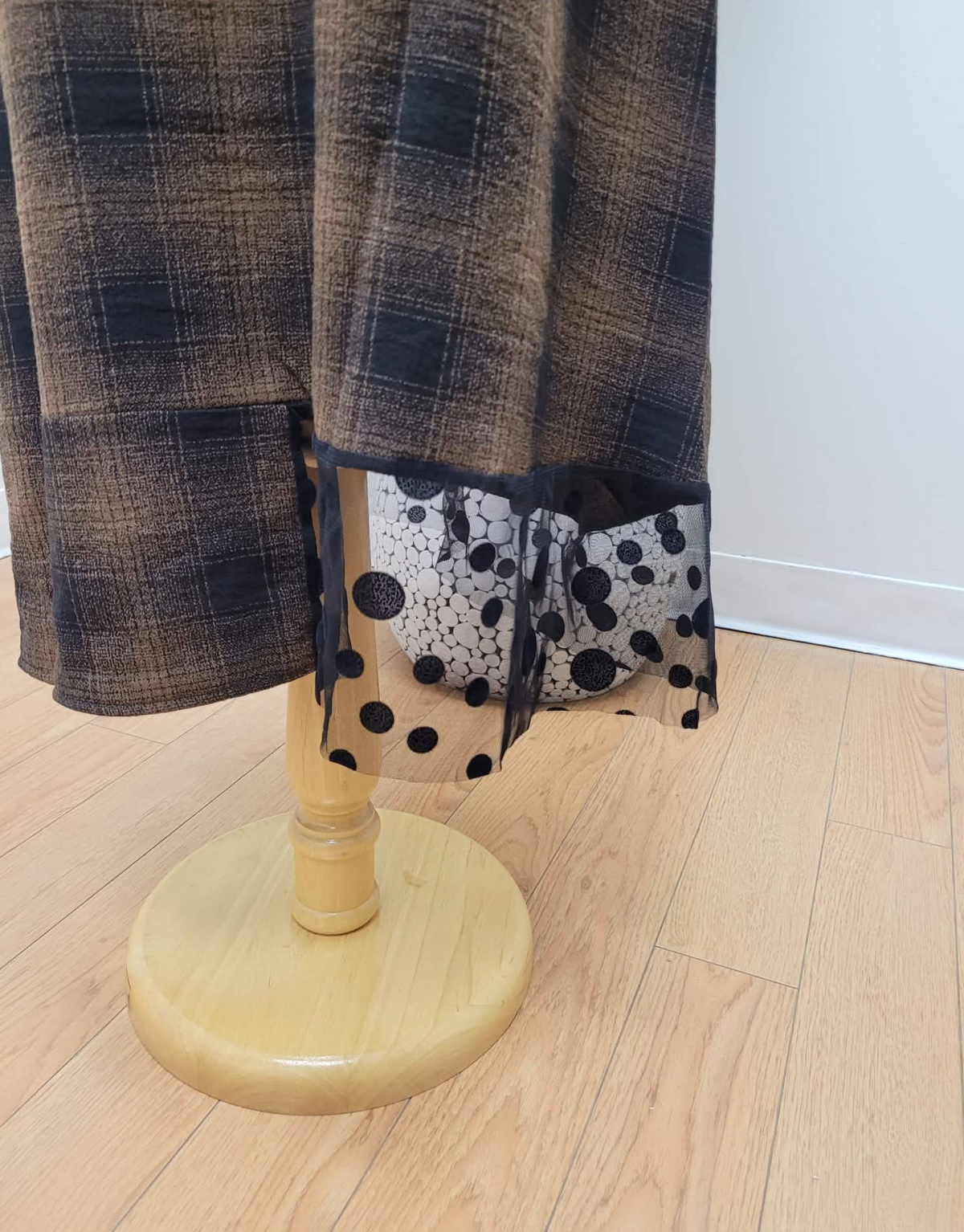 Balloon Dress ~ Brown Plaid
