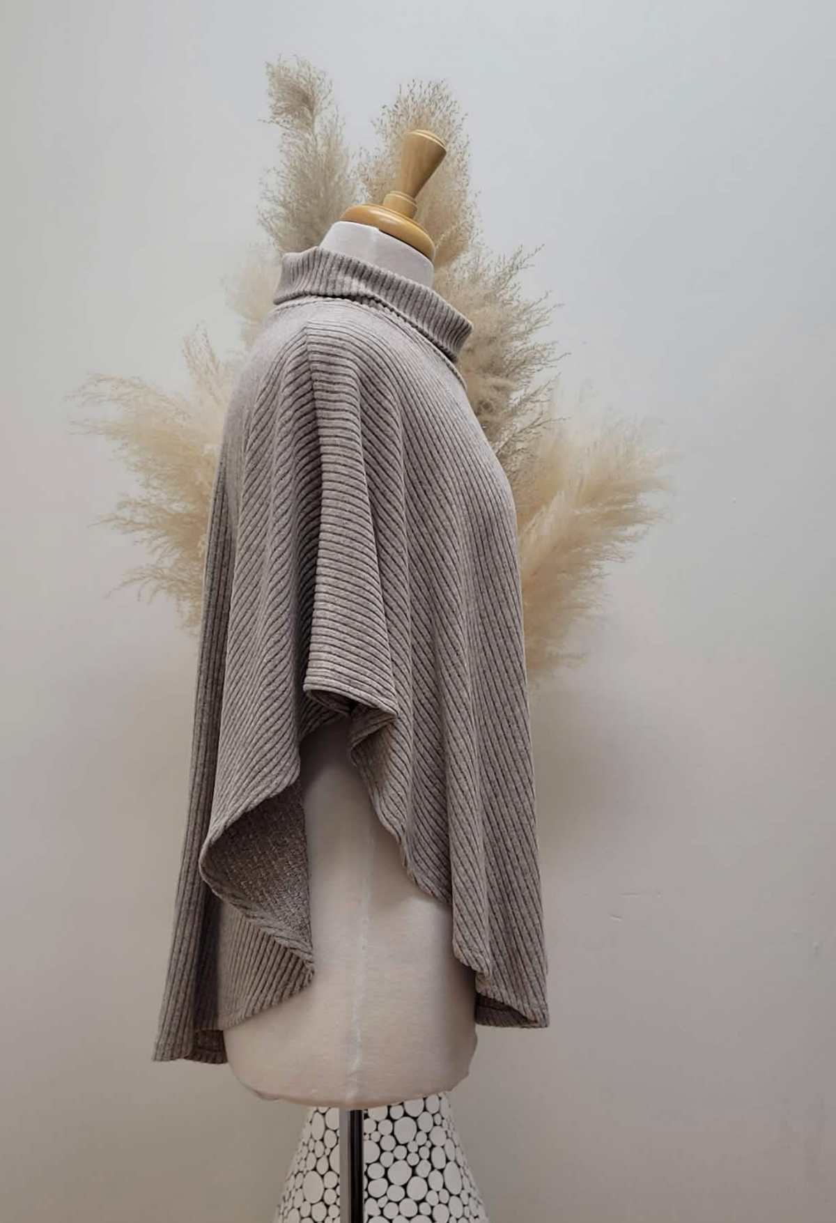 2 Piece Top & Poncho Set ~ Oatmeal