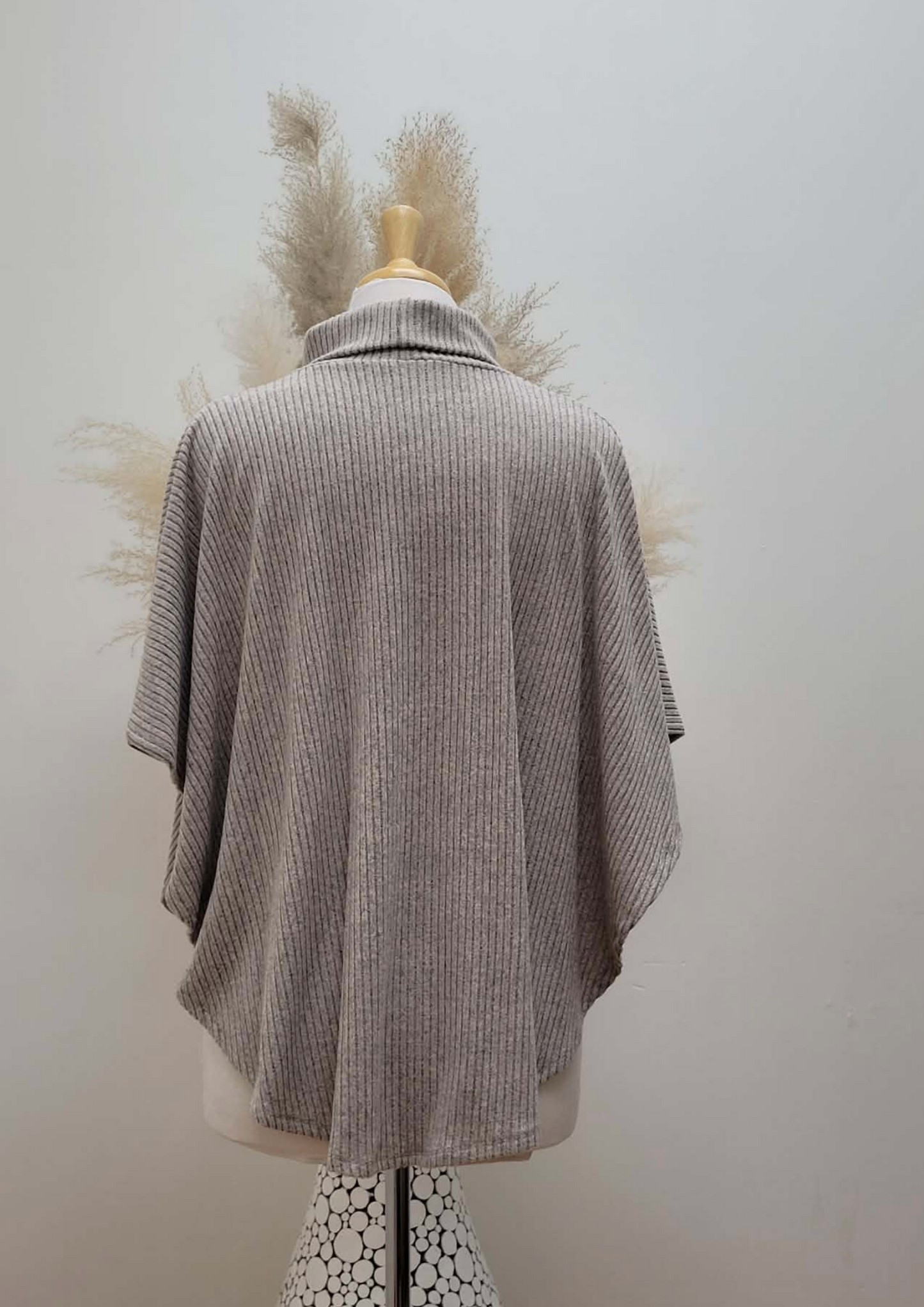 2 Piece Top & Poncho Set ~ Oatmeal